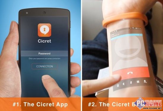 超炫酷智能手环：可把手臂变成手机屏