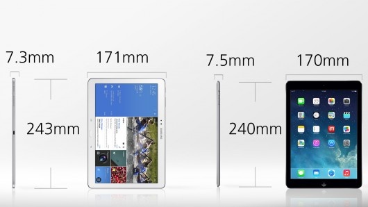[图]高端平板之争:三星galaxy tab pro vs 苹果ipad air